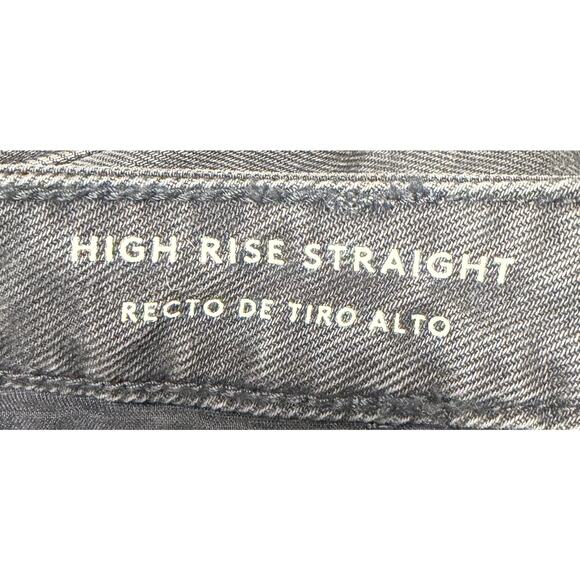 Universal Thread Size 18 High Rise Straight Jeans Black Cotton Raw Hem New - Picture 8 of 9